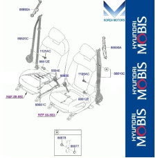 mobis front seatbelt for hyundai tucson nx4 2020-23